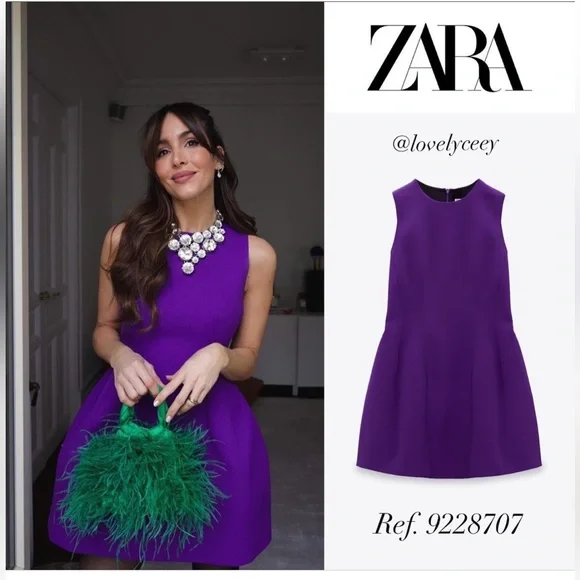 Zara purple dress , went viral
worn only once - Picture 1 of 3